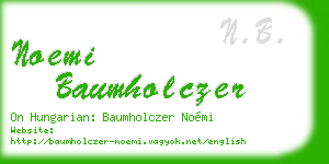 noemi baumholczer business card